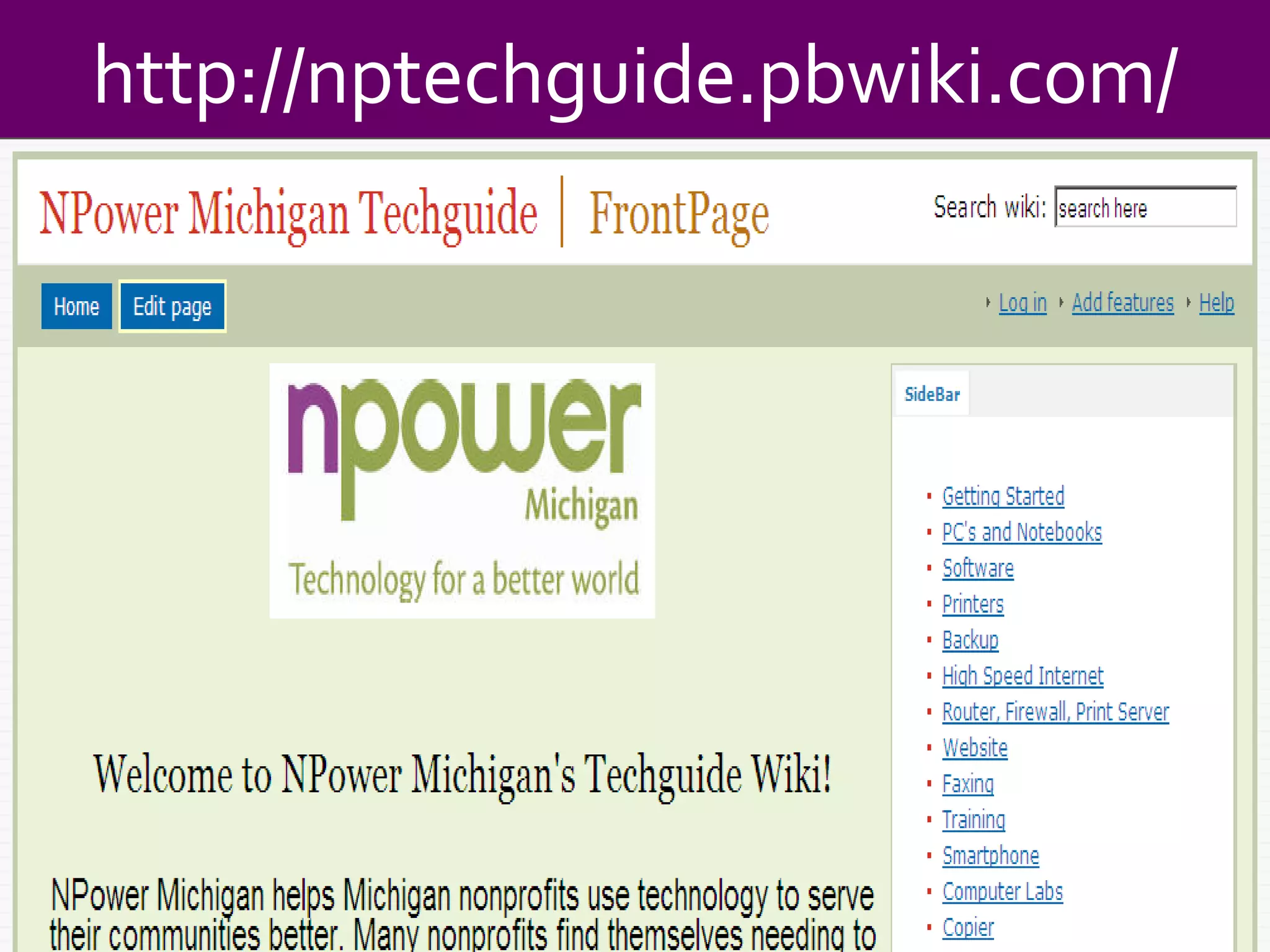 http://nptechguide.pbwiki.com/ 