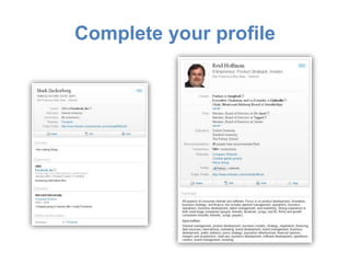 Managing your online profile