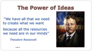 116/24/2016 116/24/2016 11
“We have all that we need
to create what we want
because all the resources
we need are in our minds”
Theodore Roosevelt
 