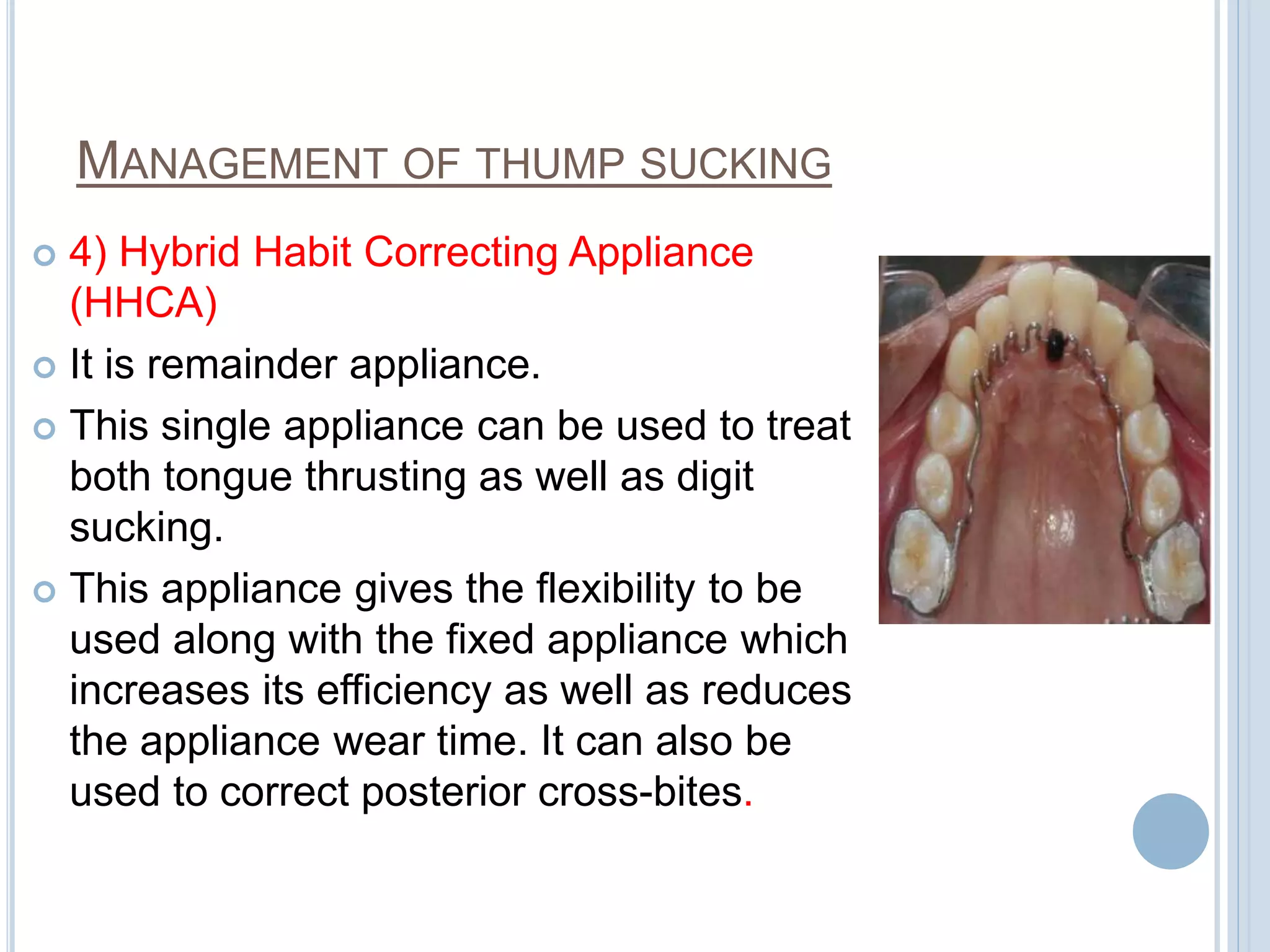 Managment of pernicious oral habits | PPTX