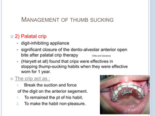 Managment of pernicious oral habits | PPTX