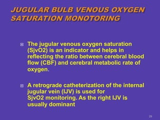 Svo2 Bja Management of Traumatic Brain Injury in ICU | PPTX