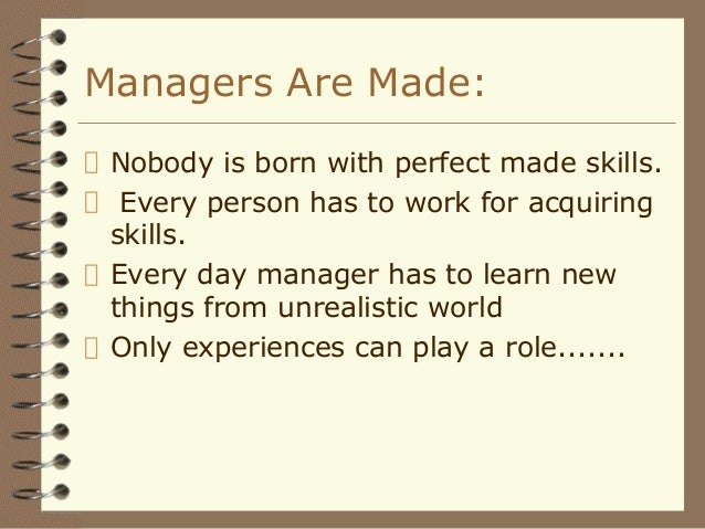 managers are made