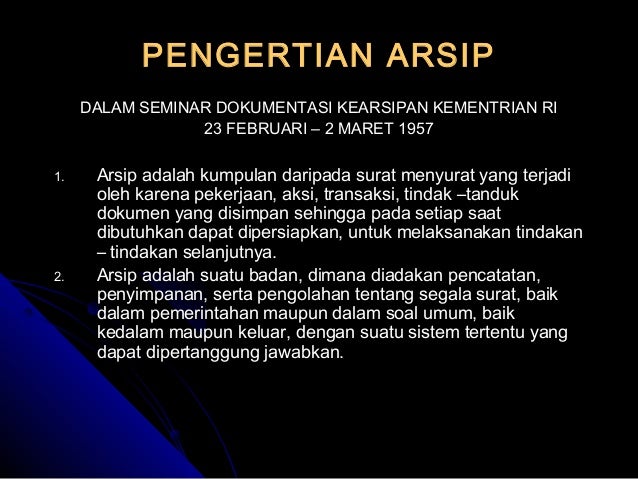 Manajemen arsip dinamis