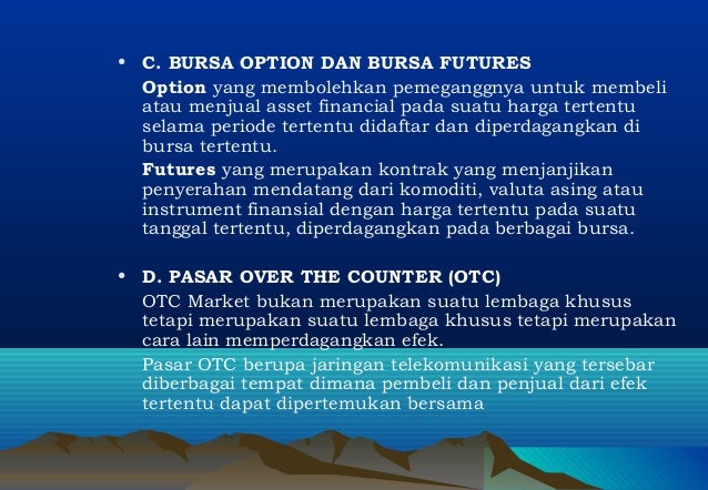 Broker berjangka pilihan berjangka