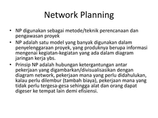 CPM (Network Planning CPM) - Manajemen proyek