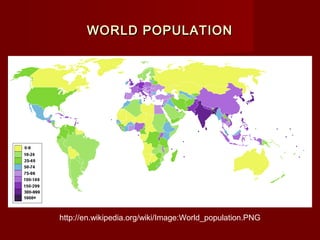 WORLD POPULATION

http://en.wikipedia.org/wiki/Image:World_population.PNG

 