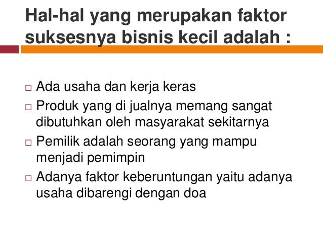 Manajemen Bisnis Kecil Kewirausahaan