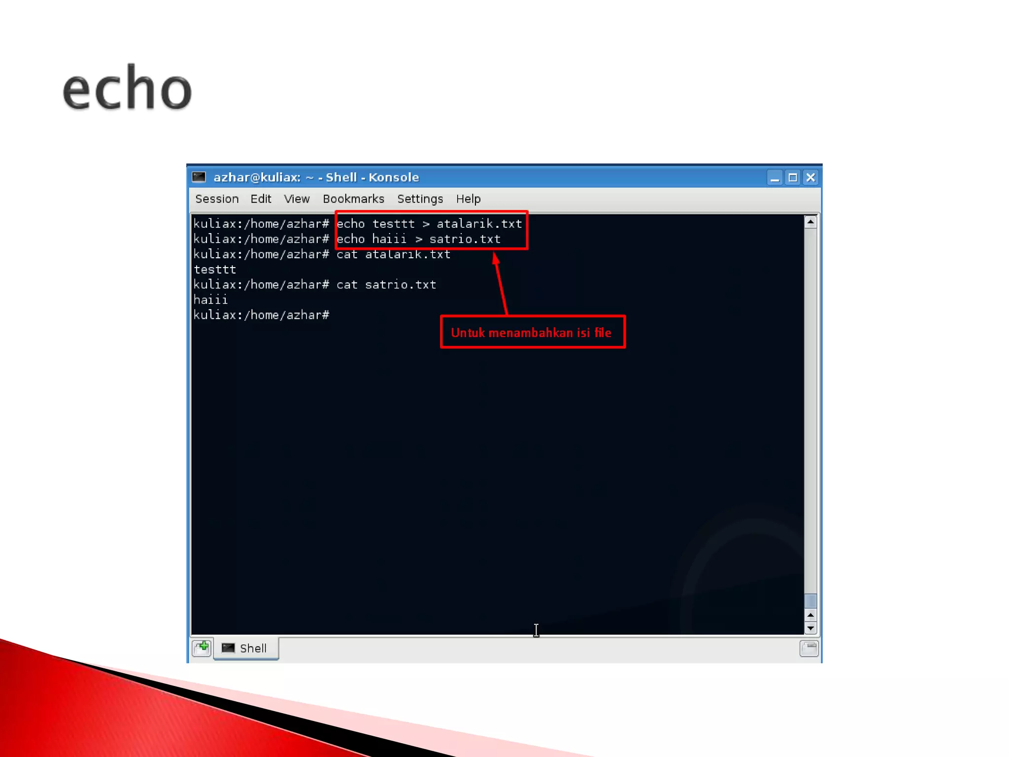 Manajemen file dan user
