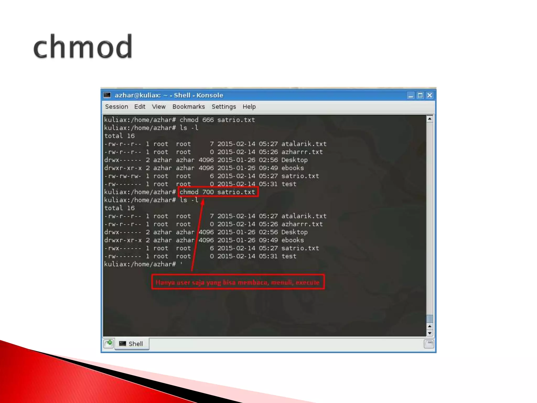 Manajemen file dan user