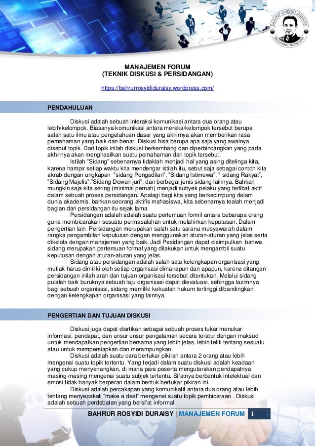 Manajemen Forum
