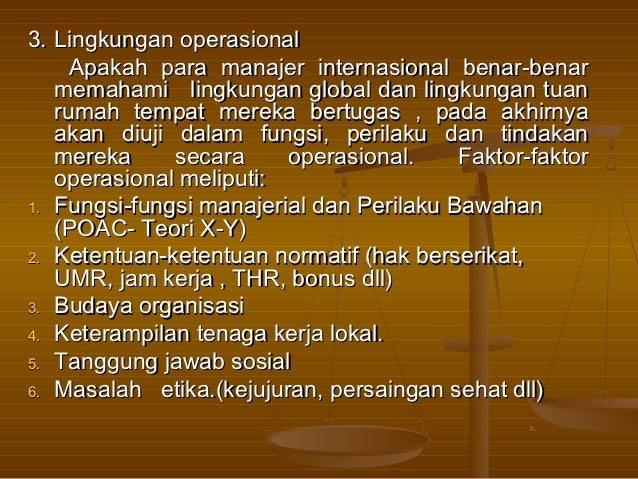 Manajemen forex dan lingkungan global