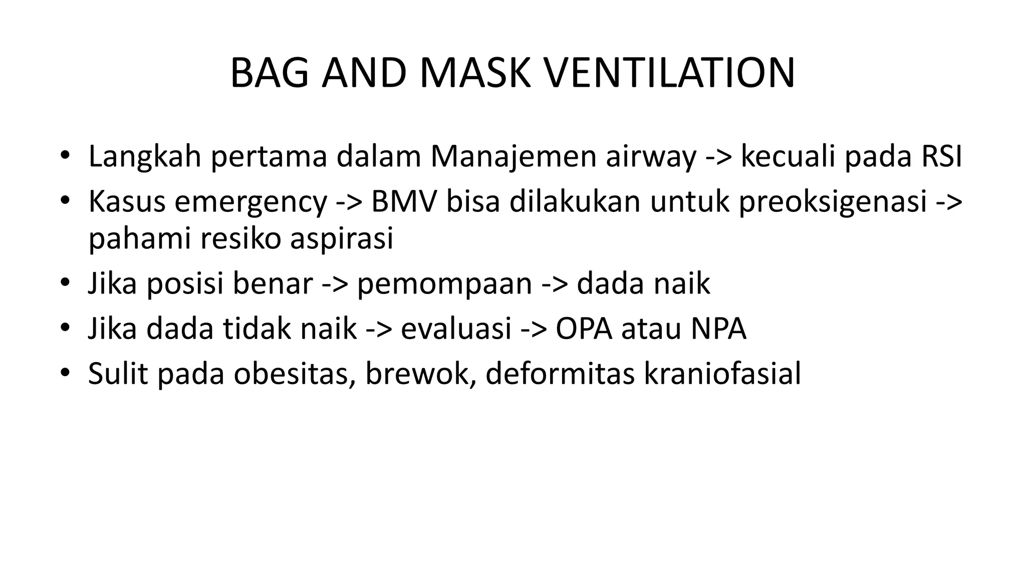 Manajemen jalan napas (airway management) | PPTX