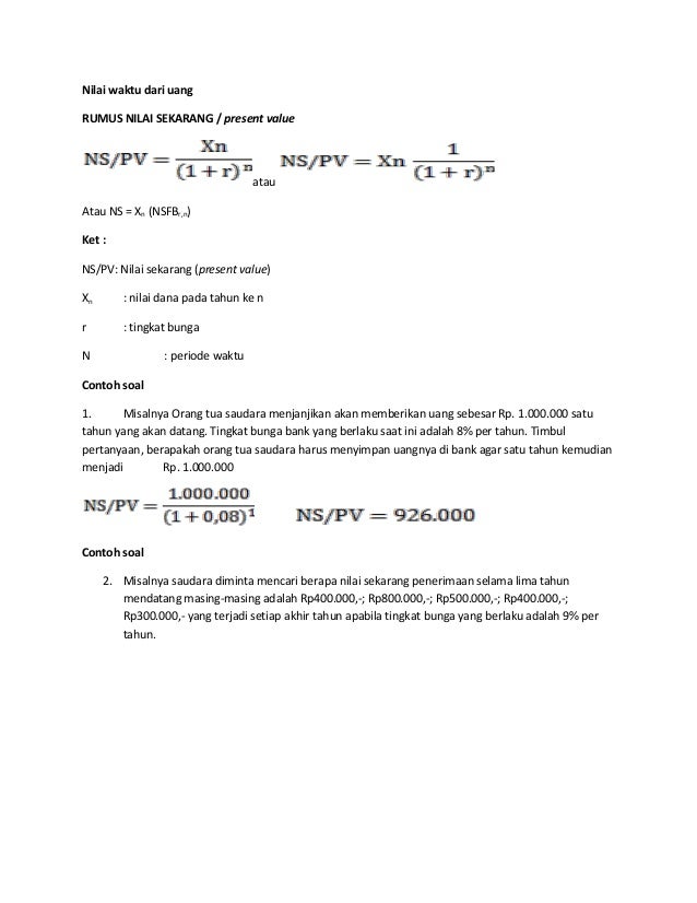 Contoh Soal Anuitas Triwulan Dan Jawabannya Nilai Uang - Jawaban Buku