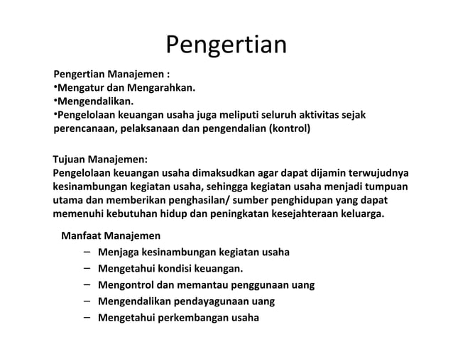 Manajemen keuangan UMKM | PPT