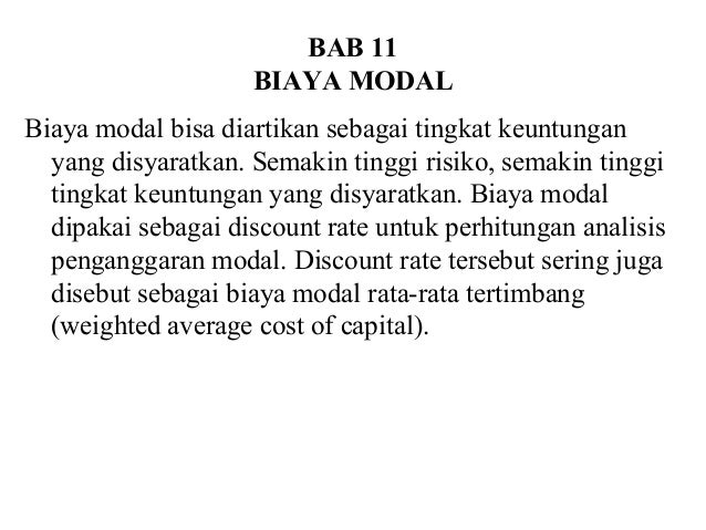 Manajemen Keuangan Bab 11