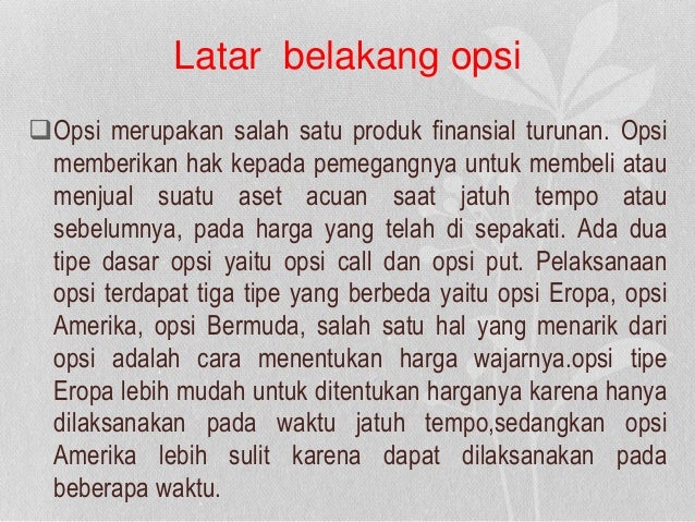 Perdagangan opsi salah