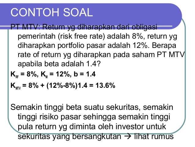 Risk And Return