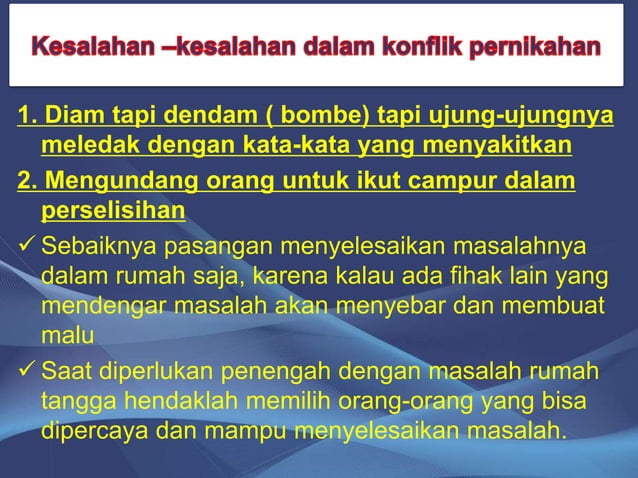 Manajemen konflik rumah tangga | PPTX