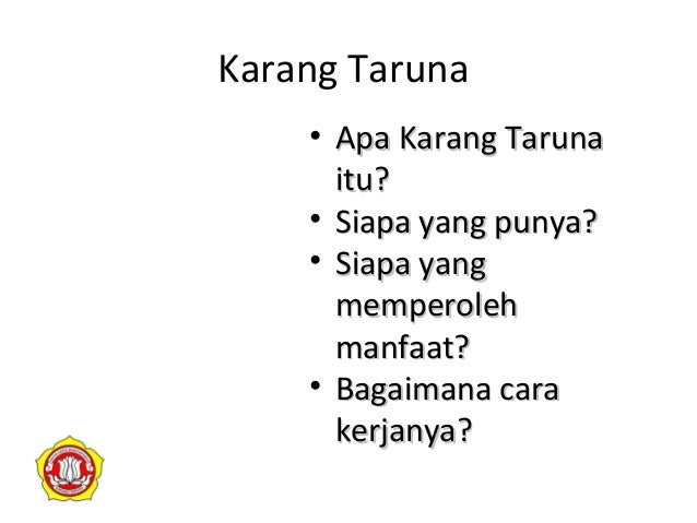 Manajemen organisasi karang taruna