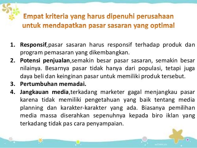 Penetapan Pasar Sasaran Penempatan Produk