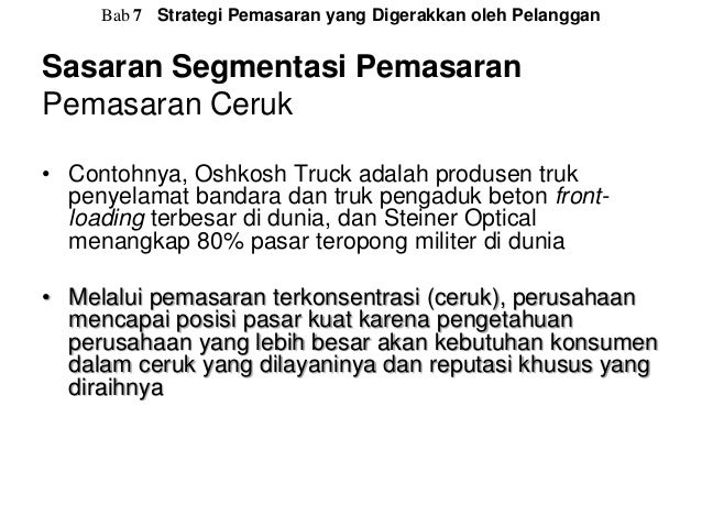 Strategi Pemasaran Yang Digerakkan Oleh Pelanggan Bab 7 Prinsip Pri