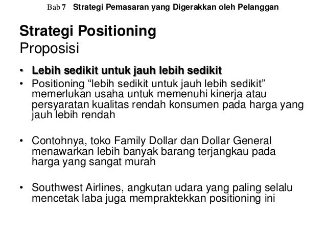 Strategi Pemasaran yang Digerakkan oleh Pelanggan - Bab 7 