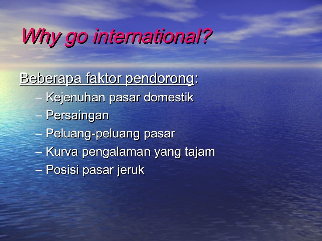 Manajemen pemasaran internasional