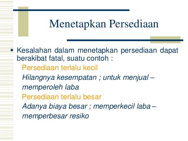 Manajemen Persediaan