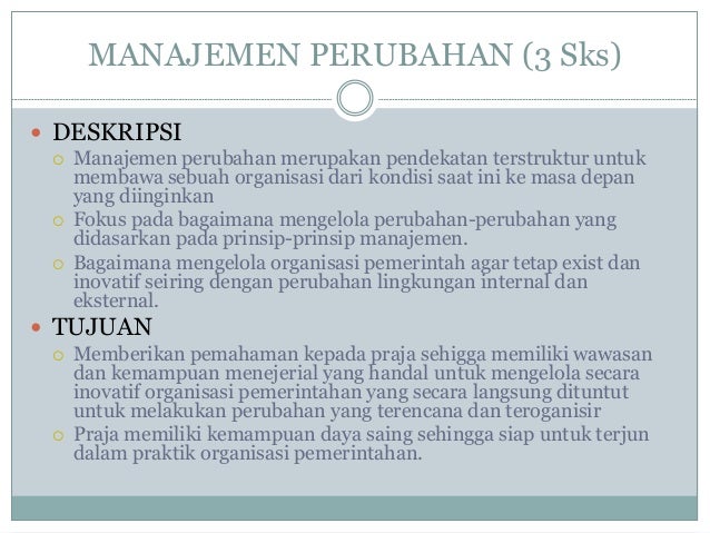 Manajemen Perubahan