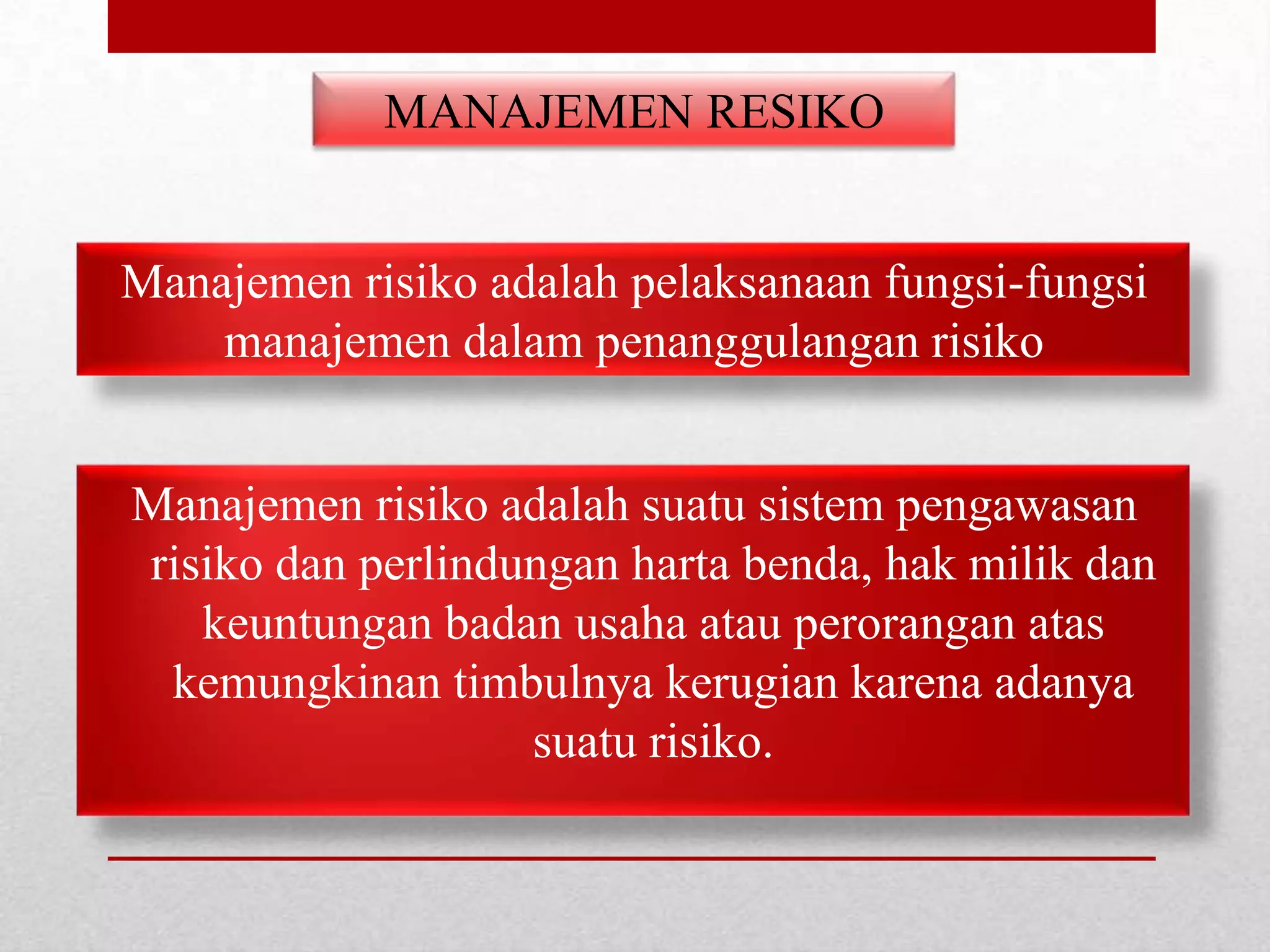 Manajemen Resiko | PPTX