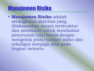 Manajemen Risiko mm/S1 | PPT