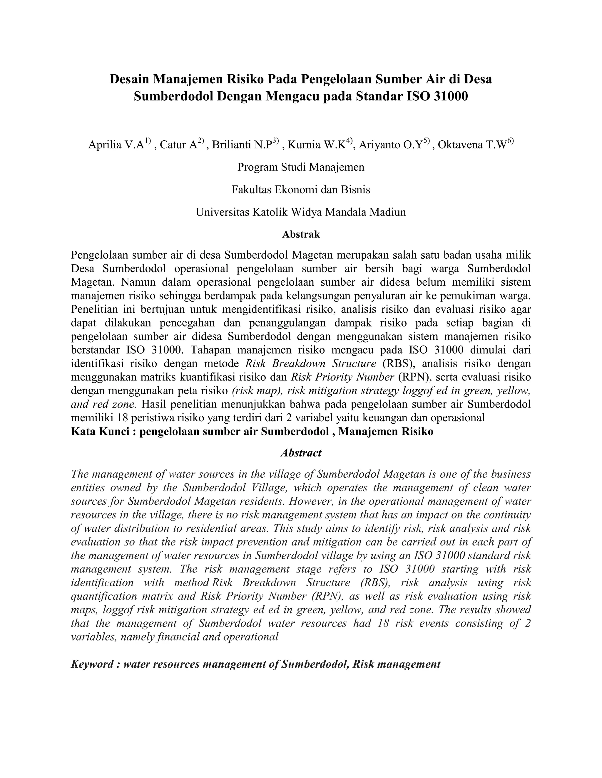 Manajemen risiko 2 | PDF