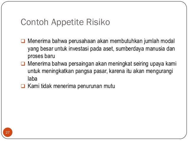 Pelatihan Manajemen Resiko