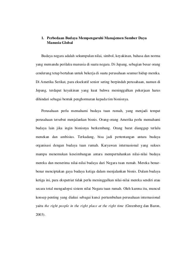 Manajemen Sdm Dalam Konteks Global