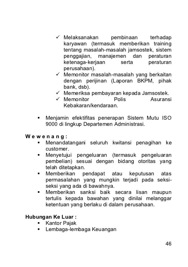 Contoh Job Description Kepala Cabang - Feed News Indonesia