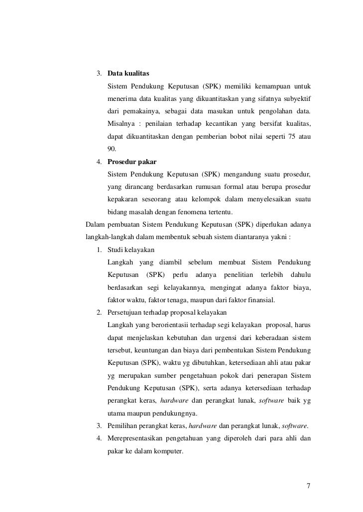 Manajemen Sistem Informasi Sistem Pendukung Keputusan Teknik