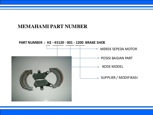 Manajemen sparepart - Membaca katalog dan mengenal 