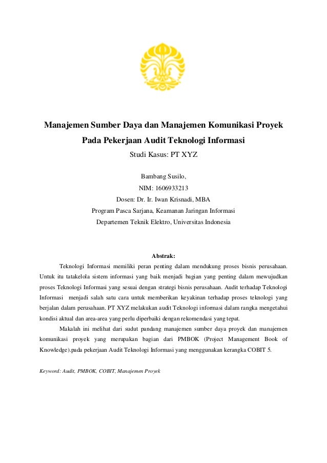 Manajemen Sumber Daya Dan Manajemen Komu