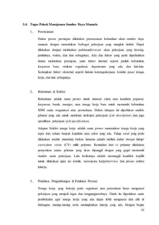 Makalah Manajemen Sumber Daya Manusia