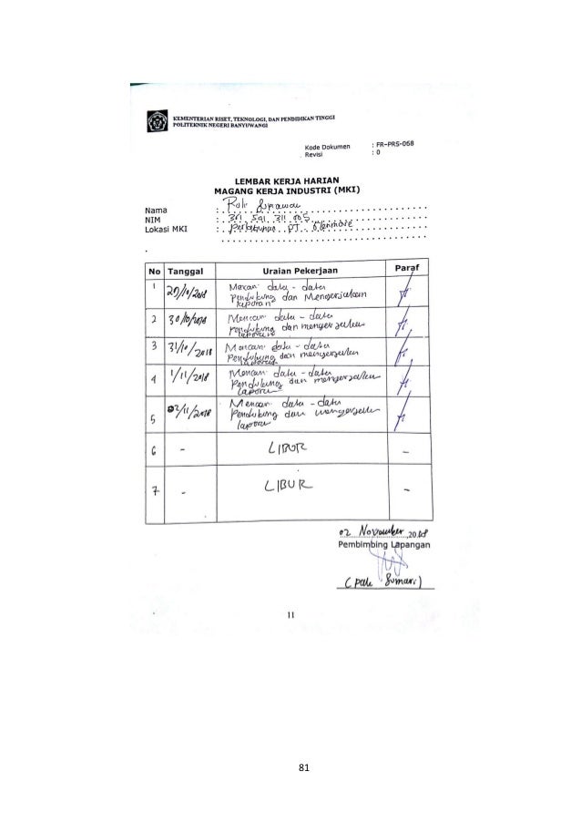 Contoh Laporan Magang Kerja Industri Tentang Manajemen Contoh Laporan Magang Kerja Industri Tentang Manajemen