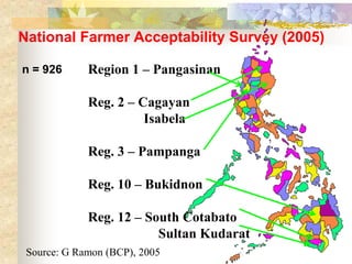 The experience of the Biotech Coalition in the Philippines?