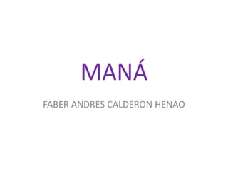 MANÁ
FABER ANDRES CALDERON HENAO

 