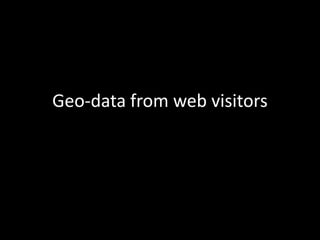 Geo-data from web visitors