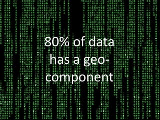 80% of data has a geo-component