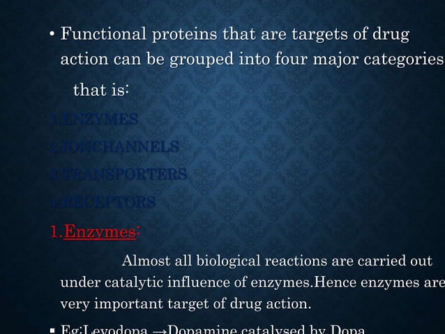 MECHANISM OF ACTION OF DRUGS | PPTX | Chemistry | Science