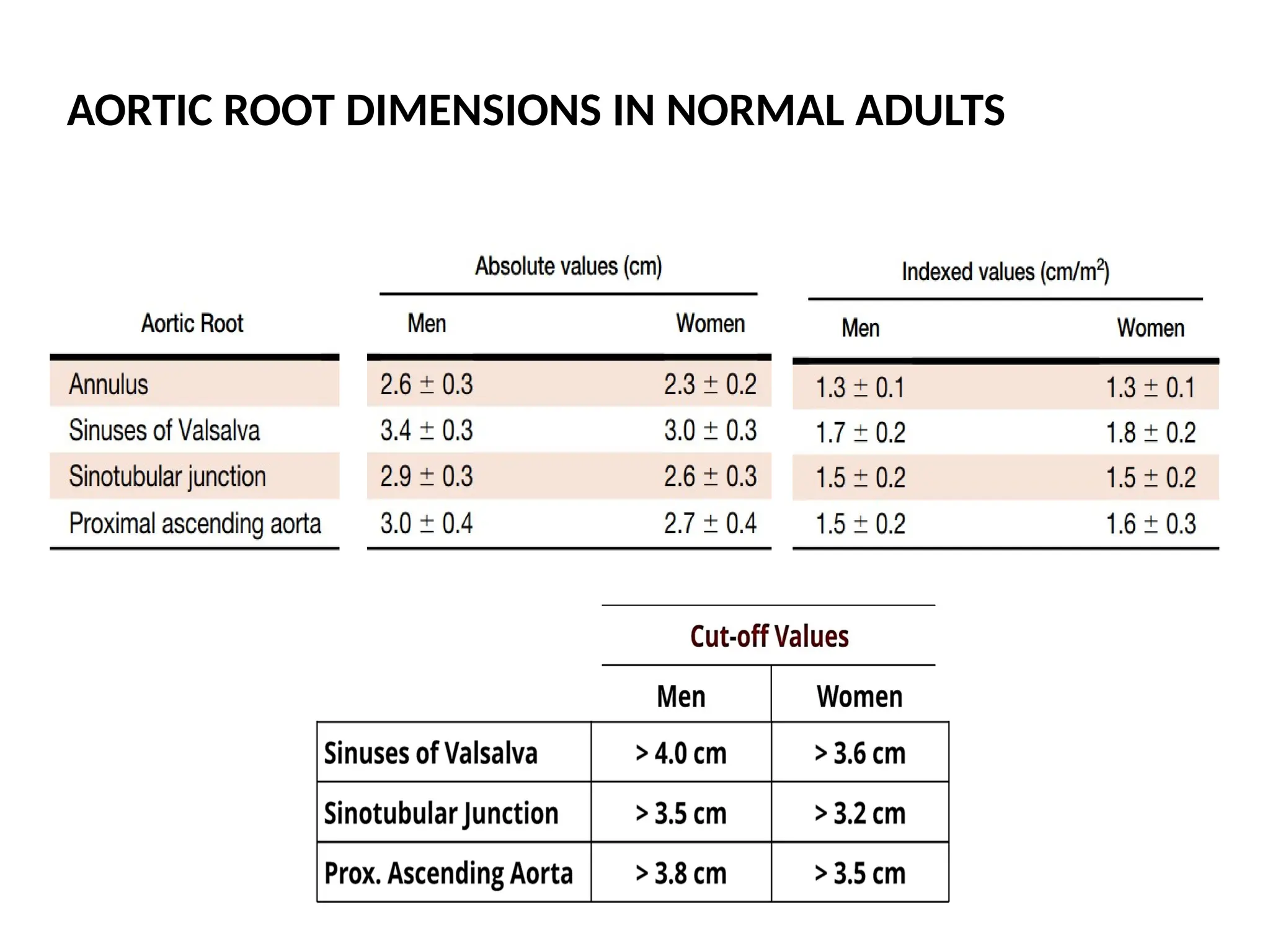 AORTIC ROOT DIMENSIONS IN NORMAL ADULTS
 