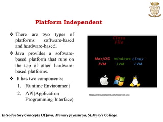 INTRODUCTORY CONCEPTS OF JAVA | PPTX