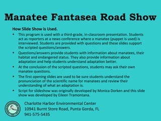Manatee Fantasea Road Show | PPT