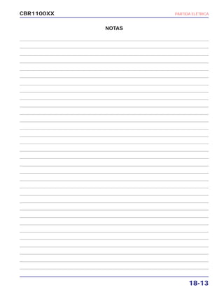 CBR1100XX PARTIDA ELÉTRICA
18-13
NOTAS
 